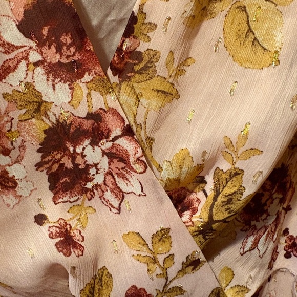 Express long-sleeve cropped blouse featuring a floral pattern women’s L - Picture 3 of 8